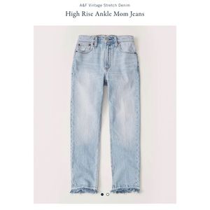 High Rise Ankle Mom Jeans